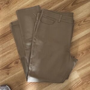 Ralph Lauren Tan Straight-Leg Trousers